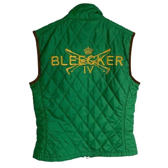 Ralph Lauren Bleeker Vest Jacket Womens Small Green Full Zip Outdoor Embroidered - Picture 2 of 8